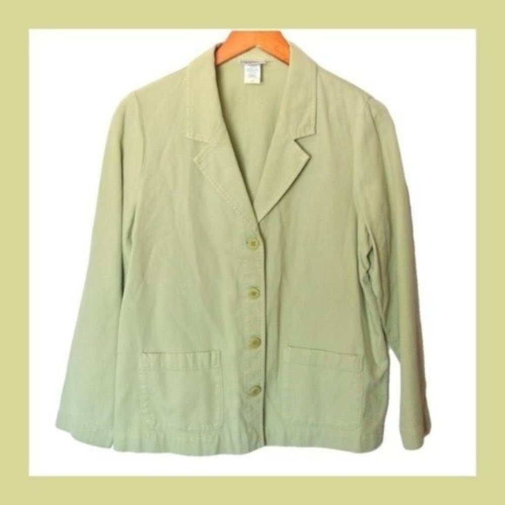 Eileen Fisher Light Green Tencel Jacket Blazer‎ PS